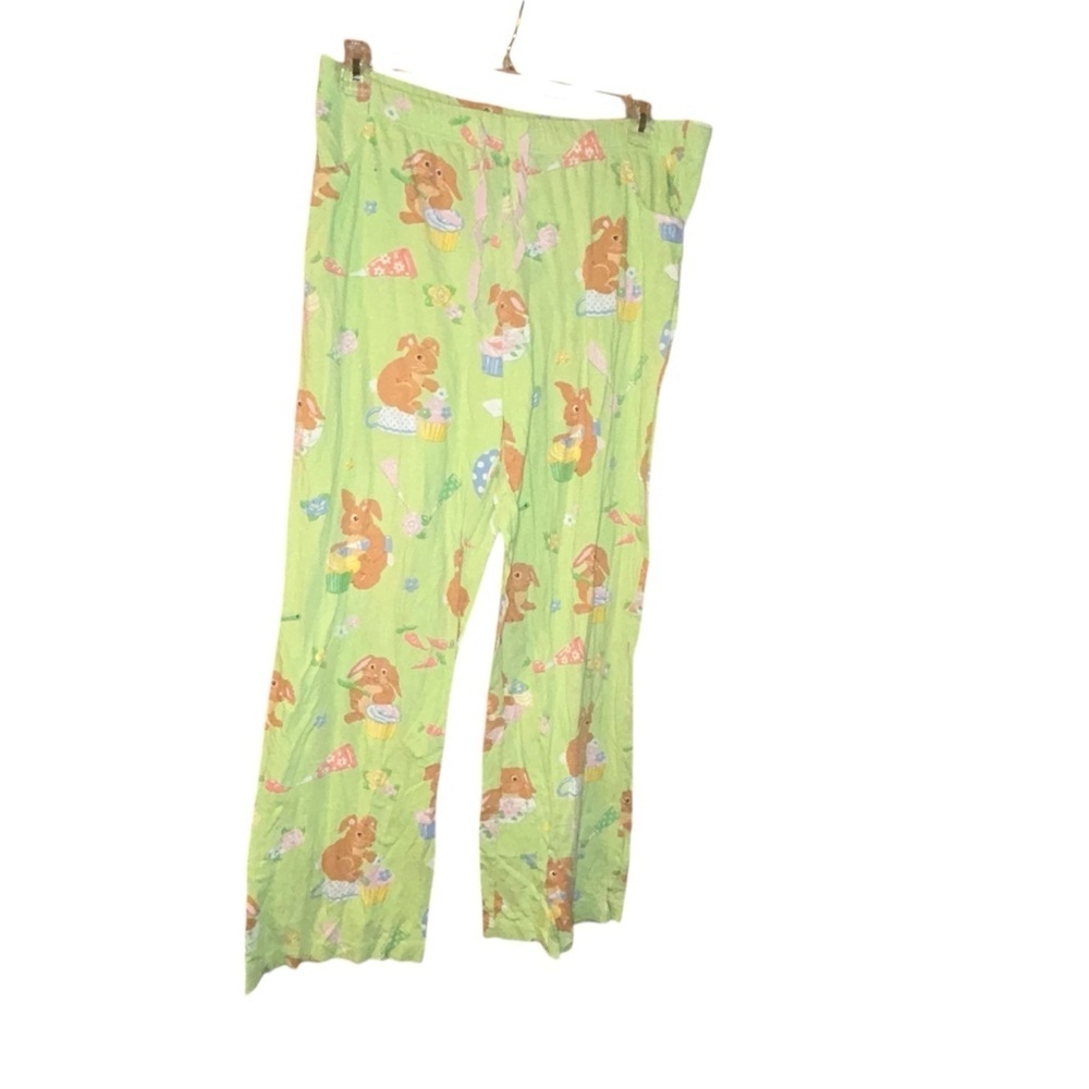Nick & Nora easter bunny rabbit cupcake pajama pants size XL Extra Large